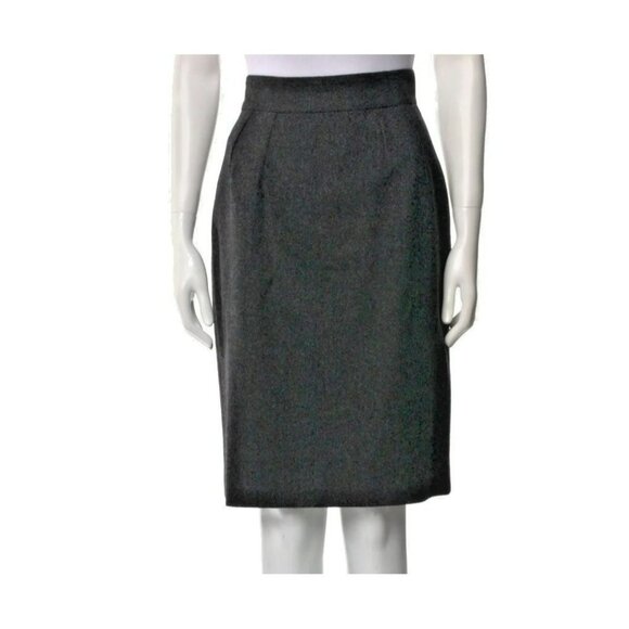Dolce & Gabbana Grey Skirt US6 IT42 Wool Cashmere Zip Slim Fit - Picture 1 of 6